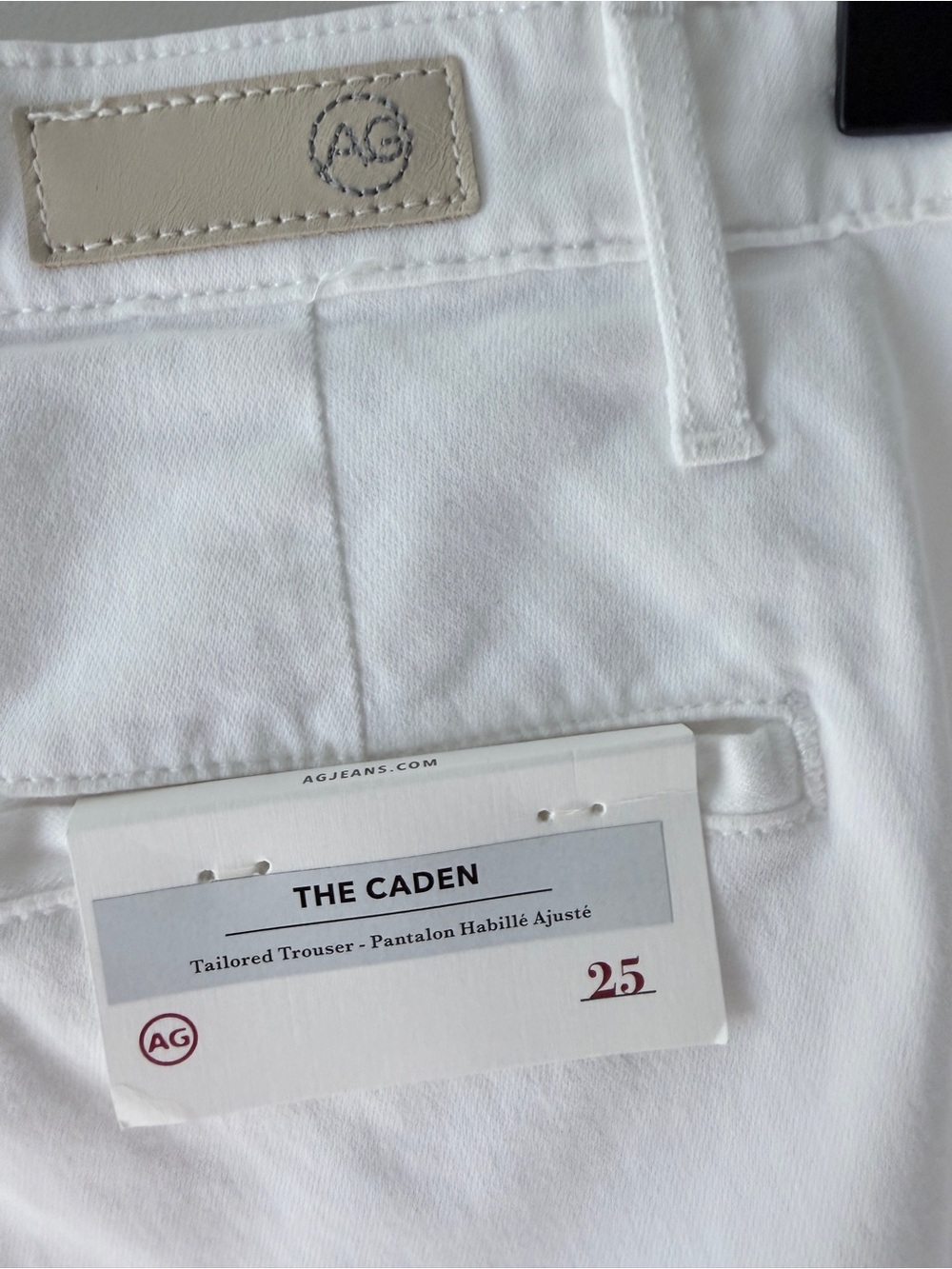AG Adriano Goldschmied The Caden Tailored Trouser White 25 NWT | Slim Chino - Picture 14 of 16